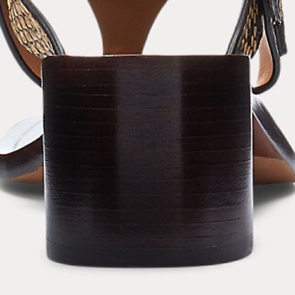 Ralph Lauren Pre Fall ‘21 Wellington Collection Julie Tan Snakeskin Thong Sandal - Picture 7 of 17